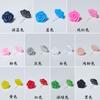 Aretes de Resina de Rosa Estilo Coreano 2025, de Alta Gama, Versátiles, Clips Frescos para las Orejas, Nuevos Elegantes, Aretes Estilo Dulce y Cool