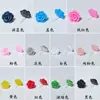 Nuevos pendientes de botón elegantes de resina con rosa tridimensional frío, clip para oreja retro suave versátil para uso diario, joyería para la oreja