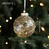 Novo Produto 8cm Plástico Transparente Pó Pegajoso Pó Dourado Bola Pendurada Pingente de Árvore de Natal Decoração Pendurada Acessórios Acessórios em Estoque