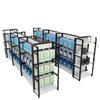 Estante de madera de acero para supermercado, tienda de conveniencia, aperitivos, gancho de doble cara, contenedor Nakajima, productos cosméticos, expositor de combinación libre