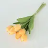 Flores Artificiais de Alta Qualidade, Tulipas de 9 Cabeças para Fotos, Flores Artificiais para Decoração de Engenharia, Buquês de Flores Artificiais para Comércio Exterior Atacado