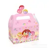 Dd124 Amazon Paletas Dulces Golosinas Bocadillos Recuerdos de Fiesta Regalos de Pastelería Caja de Papel Cartón Blanco 3D Portátil