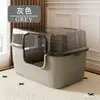 Bandeja de Arena Gigante Totalmente Cerrada Anti-Olor Extra Grande para Gatos, Inodoro para Gatos a Prueba de Salpicaduras, Proveedor de Suministros para Mascotas Gatos