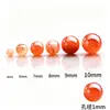 Cristal Natural Tang Contas Soltas Sol Dourado Contas Únicas Morango Dourado Contas Redondas Pulseira DIY Colar Acessórios de Pedra do Sol Laranja
