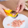 Gadgets de Cocina Hoja de Acero Inoxidable Cortador de Plátanos Rebanador de Plátanos Pepino Jamón Se Puede Usar