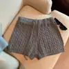 Forro polar ártico lavado estilo coreano estilo dulce picante cintura elástica tejido de ochos shorts casuales para mujer otoño invierno