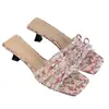Sandalias de Tacón Aguja con Lazo Estacional French First Encounter para Mujer, Sandalias de Tira de Encaje de Tacón Medio Estilo Nuevo Verano 2026