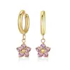 Pendientes de Acero Inoxidable 316 con Flores Frescas Dulces y Lindos al por Mayor Transfronterizos, Pendientes Versátiles de Lujo Ligero para Mujeres, Pendientes de Pareja