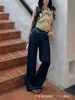 ¡Jeans Rectos Ouou Ouyang 'Wu' con Cinturilla, Versión 2.0 Actualizada! Jeans de Mezclilla con Lavado a la Teñida Activa y Costuras, Actualización de Alta Resistencia