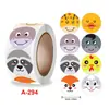 Conjunto de Adesivos Vinílicos Impermeáveis Kawaii Fofos Animal de Desenho Tóxico Imagem Adesivo Recompensa para Crianças Personalizável