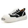 Zapatos Casuales de Skate para Hombre Moda Tendencia Boca Abierta Cabeza Grande Derby Suela Gruesa Punta Ancha Casual Zapatos para Hombre Venta Directa de Fábrica