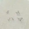 Pendientes de Plata de Ley S999 Yinjia con Circonita Pendientes de Moda para la Cicatrización del Agujero del Oído Pendientes de Cartílago Pequeños Exquisitos Personalizados de Diamante Accesorios para el Oído