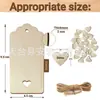 En stock 24 piezas colgante de etiqueta de madera en blanco etiqueta de regalo en blanco DIY etiqueta de amor hueca listado