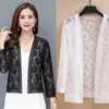 Nuevo Cárdigan de Encaje de Verano Corto Estilo Occidental Chal Pequeño Ropa de Protección Solar Camisa de Aire Acondicionado para Mujer Abrigo Delgado de Primavera para Madre