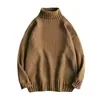 Suéter de Gola Alta Unissex Estilo Coreano Primavera e Outono, Estilo Japonês, Fresco e Simples, Estilo de Hong Kong, Suéter de Tricô Tendência Ins para Estudante