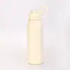 Nova Caneca Térmica Estilosa de Aço Inoxidável 304 de Alta Capacidade com Alça e Tampa Flip, Caneca Portátil para Uso Externo com Canudo Atacado