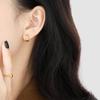 Estilo Coreano Ins Nova Chegada Luxo Leve Nicho Quadrado Fivela de Orelha Diamante Brincos de Aço Titânio Cravejados com Diamante Moda Feminina Distintivo Versátil Banhado a Ouro