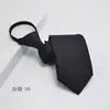 Precio de fábrica corbata con cremallera negra para hombre formal de negocios boda 8cm corbata profesional fácil de tirar nudo libre gente perezosa