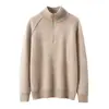 Nuevo Suéter de Punto Grueso Holgado para Mujer, Suéter de Cashmere con Hilo, Cuello Alto y Media Cremallera, Colección Otoño/Invierno 2026
