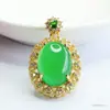 Colgante de Jadeíta Ágata Amarillo Aceite de Pollo Huevo de Paloma Collar Venta al por Mayor de Fábrica Dropshipping S3080203