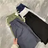 Importados de Japón, 30% lino + 70% algodón, secado rápido, transpirables, color liso, shorts casuales para hombre con cintura elástica y cordón