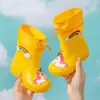 Botas de Chuva Infantis, Botas de Chuva Impermeáveis para Meninos, Botas de Água Leves Antiderrapantes para Meninas, Sapatos Aquáticos para Crianças de 2 a 10 Anos