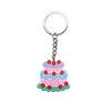 Llavero de Pastel de Cumpleaños Goma Suave de PVC Llavero de Regalo Hebilla Decorativa DIY Colgante para Mochila Accesorios Transfronterizos Venta al por Mayor