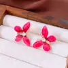 Brincos de Borboleta com Zircônia e Agulha de Prata Vintage, Modernos e Versáteis, Brincos de Luxo com um Estilo Único para Mulheres