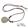Cuerda de Piel de Vaca de Venta Caliente Transfronteriza Colgante Étnico Joyería de Cuero Aleación de Huella Dactilar Cadena de Suéter Personalizada Retro Collar Redondo