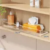 Estante de pared sin taladro para organizar y almacenar artículos en dormitorios, almacenamiento junto a la cama, organizador acrílico de libros y papelería para estudiantes