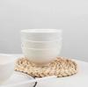 Ensaladera blanca pura, sencilla y moderna, de 4,5 y 5 pulgadas, ideal para el hogar, para arroz, fideos, frutas, sopa y arroz.