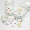 Novos charms de estrela-do-mar e água-viva transparentes para tamancos, fivelas de decoração para sapatos, charms de corrente de contas DIY removíveis