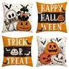 Funda de Almohada de Halloween al Por Mayor de Amazon Transfronteriza Popular Temu Lino Felpa Cuadrada Funda de Almohada Funda de Almohada Cómoda