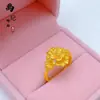 Anillos Florales Dorados Estilo Antiguo Tendencia en Tiktok, Varios Diseños, Diseño de Nicho Chapado en Oro de Cobre, Anillos Versátiles de Moda al por Mayor