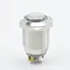 Interruptor de Botón Metálico de Anillo Auto-Bloqueante de Cabeza Alta de 22 mm con Luz, Interruptor Momentáneo de Pie de Tornillo Resistente al Agua IP65