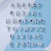 Cuentas del alfabeto inglés Macaron dopamina cuentas hechas a mano agujero recto cuentas sueltas cuentas para cadena de teléfono móvil cuentas para colgar en bolso material