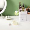 Estante de almacenamiento giratorio sin perforaciones para huevos de belleza, estante de pared para almacenar borlas de polvo de calabaza, escurridor de cojín de aire para huevos cosméticos
