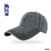 Boné de Baseball Vintage Lavado com Aba Estendida de 11cm para Homens, Boné Macio com Aba de Bico para Primavera e Verão, Chapéu Versátil de Jeans com Proteção Solar