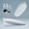 Plantilla de silicona para aumentar la altura, almohadilla para aumentar la altura de los pies de las mujeres, plantilla invisible para aumentar la altura, media almohadilla deportiva para hombres con absorción de impactos.