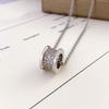 Colar de Cerâmica Baojia Corrente para Suéter Pingente Homemzinho Vermelho Pulseira da Moda Transfronteiriça Corrente de Joia com Diamantes