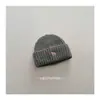 Chapéu de Lã Tricotado Infantil Estilo Merlot para Outono e Inverno com Simples Design de Pônei Bordado, Quente Proteção de Orelhas para Clima Frio