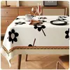 Toalha de Mesa Estilo Wabi-Sabi Impermeável à Prova de Óleo Lavável Resistente ao Calor Desenho Animado Japonês Luxo Leve High-End Toalha para Mesa de Centro
