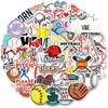 50 Adesivos de Baseball Mix and Match, Adesivos de Grafite para Esportes com Bola Transfronteiriços de Softbol, Adesivos Impermeáveis para Mala e Skate