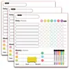 Amazon Wholesale Imanes Magnéticos para Refrigerador Calendario Pizarra Pegatinas de Pared Horario de Estudio Tablero de Mensajes Puerta de Refrigerador Borrable