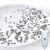 Decorações de Nail Art Zircônia Brilhante de Fundo Plano, Mistura de Zircônia Branca Mini Pequena Chanfrada de Fundo Plano em Formato Irregular Olho de Cavalo para Unhas