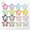 Cierre de Resorte de Diamante Pintado Anillo de Resorte Abierto en Forma de Estrella Llavero DIY Accesorios Pequeños Conector de Joyería de Aleación
