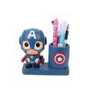 Versión Q Capitán América Spider-Man regalo de cumpleaños decoración artesanías de resina decoración portalápices regalo para estudiantes mano oficina