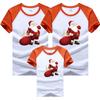 Nueva camiseta de verano de manga corta para padres e hijos, conjunto familiar de manga raglán, versión coreana de ropa infantil holgada, una generación de Naranja Blanco