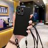 Cordón Adecuado para Funda de Teléfono iPhone 14 Pro Max, 13 Anticaída de Cuatro Esquinas, 12 Funda de Silicona Líquida con Cordón