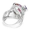Deseo oferta especial transfronteriza nuevo colorido diamante circonita anillo de diamante para mujer estilo europeo y americano joyería de moda fábrica venta al por mayor